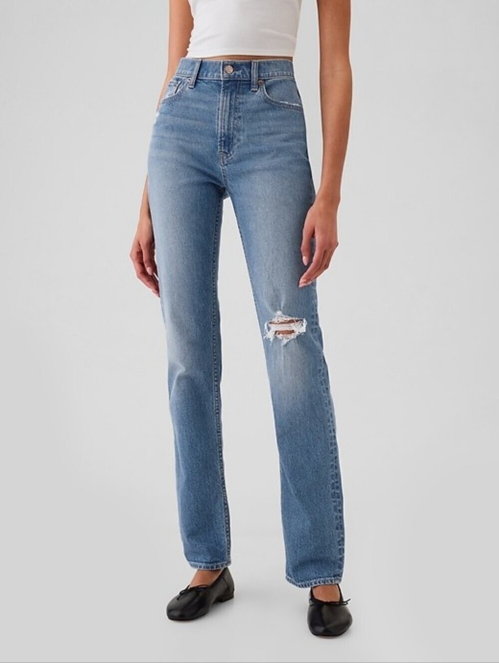 GAP 90s Straight High Rise Medium Wash Denim Jeans